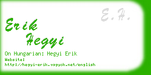 erik hegyi business card